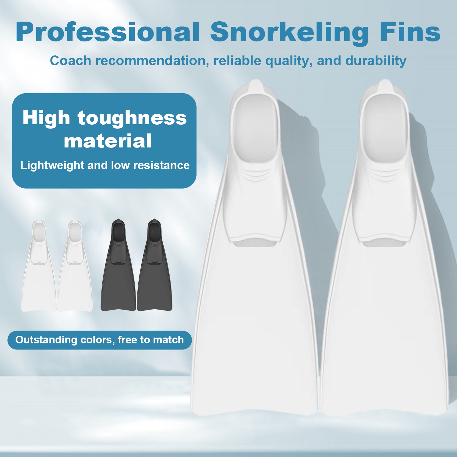 Snorkel Dry Top - زعانف سباحة احترافية جديدة من السيليكون