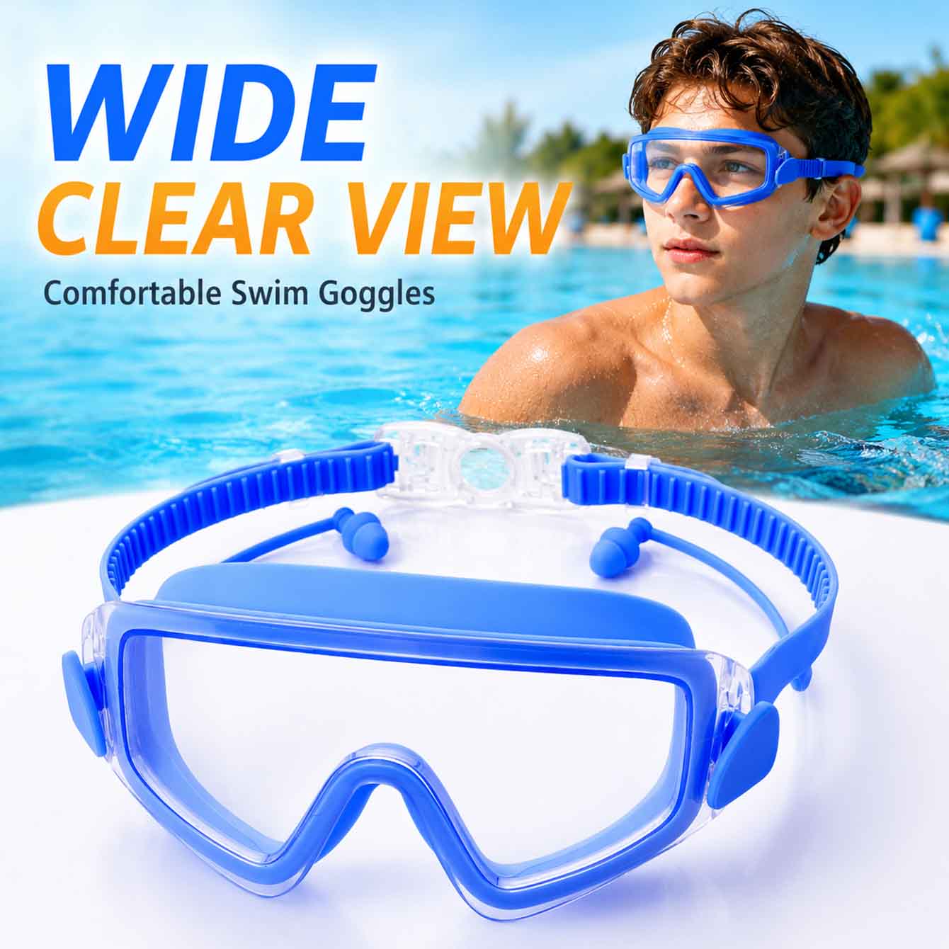 نظارة سباحة وغوص للشباب مضادة  - مراجعة Snorkel Dry Top وسعره