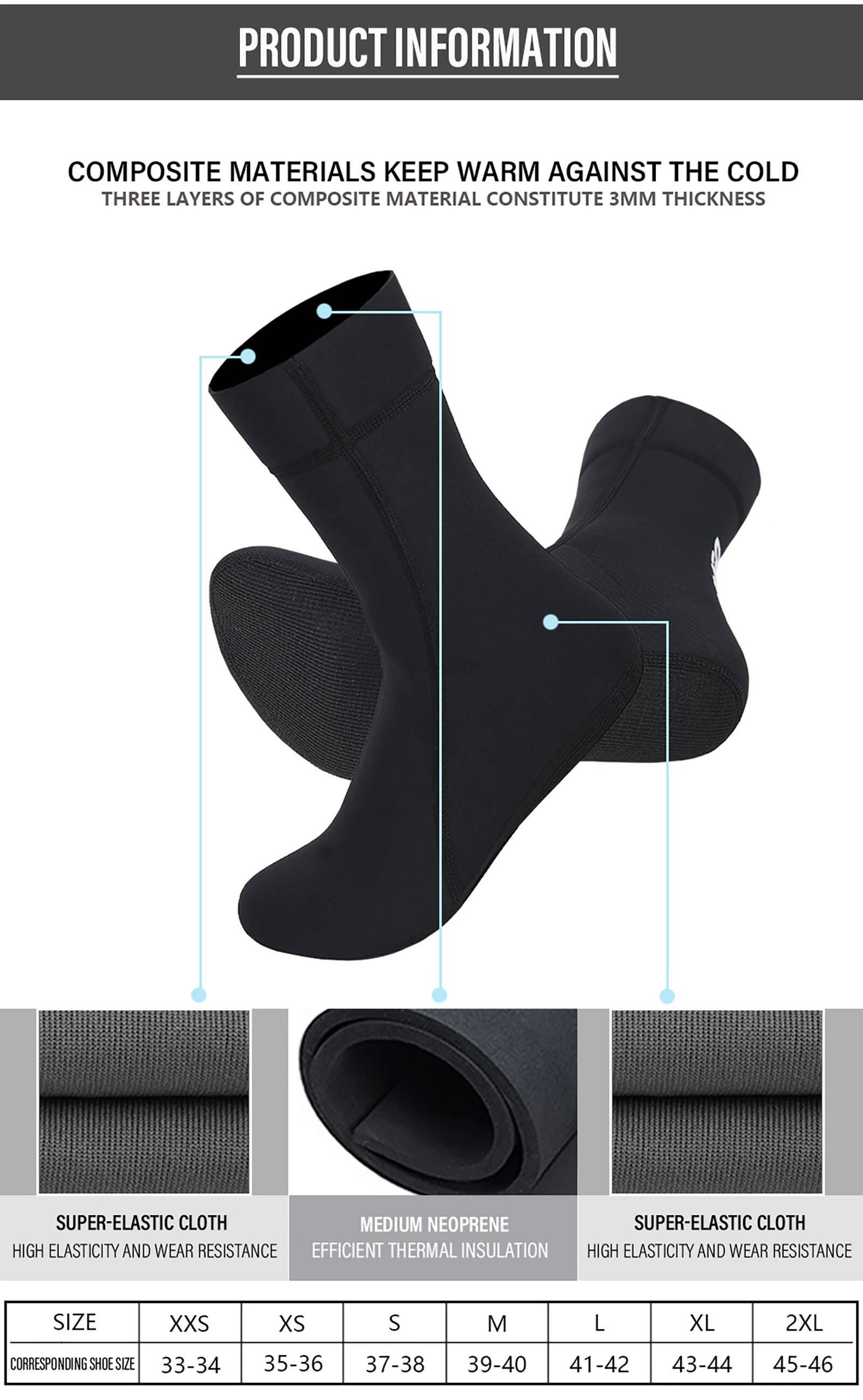 الجوارب الجوارب 1.5 مللي متر/3 - مراجعة Wetsuit 3Mm Neoprene وسعره