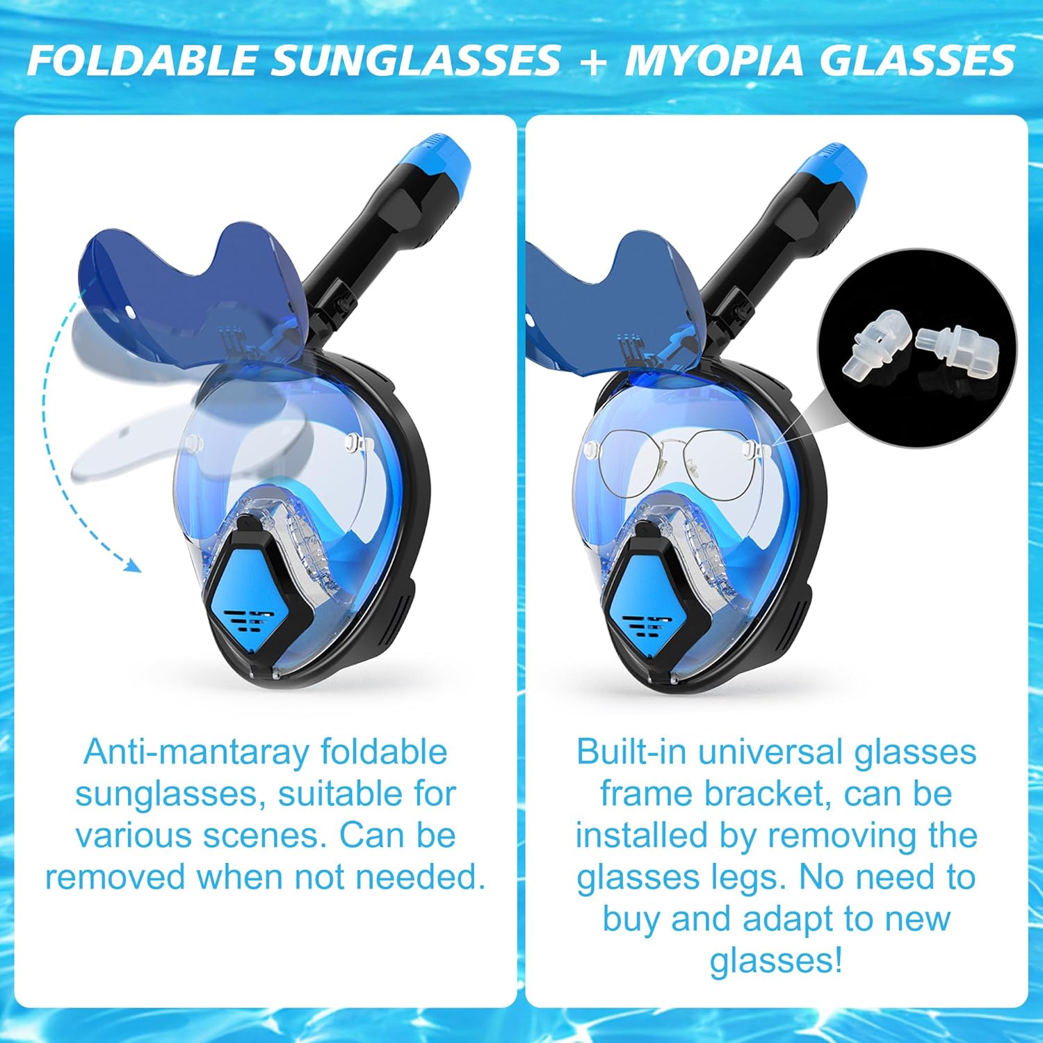 قناع غطس كامل الوجه للبالغين م - مراجعة Snorkel Dry Top وسعره